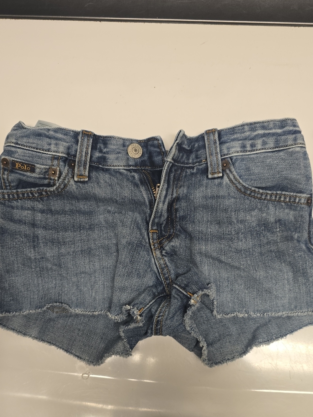Polo by Ralph Lauren Frayed Light Blue Denim Cutoff Shorts